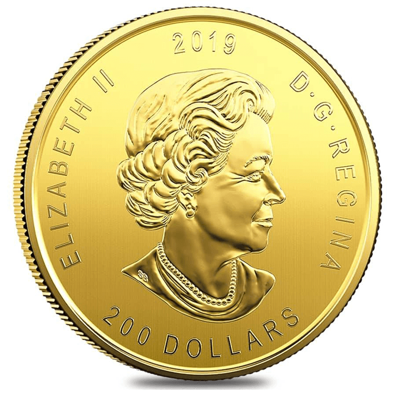 2019 Queen Elizabeth II 1 oz Canadian Gold Moose 