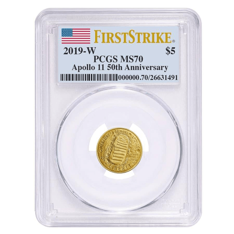 2019 W Apollo 11 50th Anniversary $5 Gold Proof