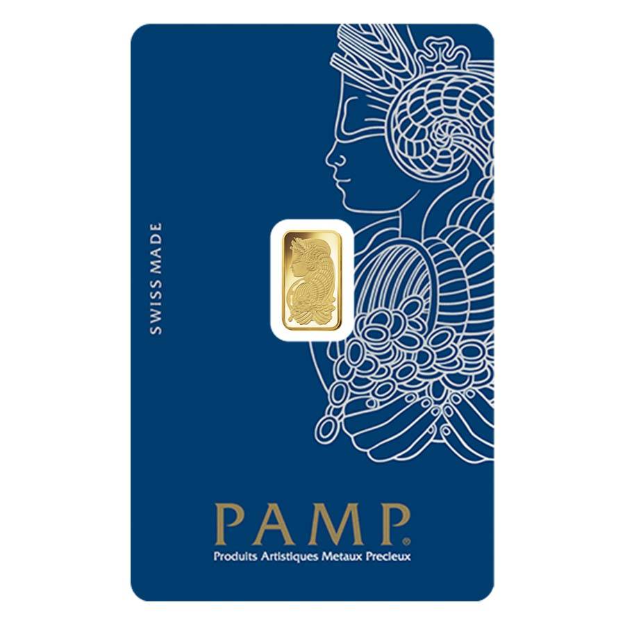  1 gram .9999 24k Gold Bar PAMP Suisse Lady Fortuna  Fine (In Assay)