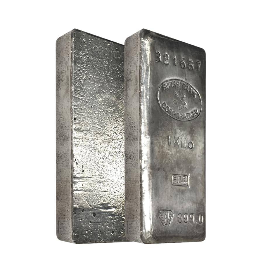 1 Kilo .999 Silver Swiss Bank Corporation