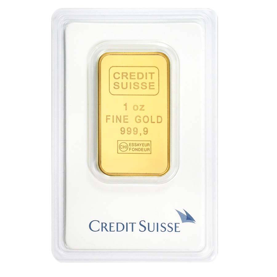   1 oz Credit Suisse .9999 24k Gold Bar  Fine 
