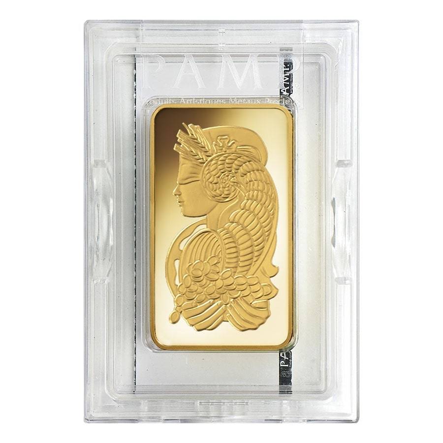  10 oz .9999 24k Gold Bar PAMP Suisse Lady Fortuna 