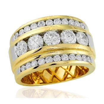 14K 3.00 CTS Mens Diamond Ring Image