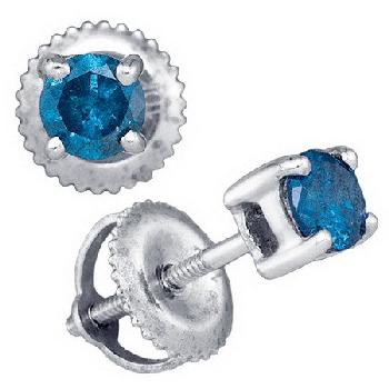 0.25 CT, BLUE, DIAMOND STUD Image