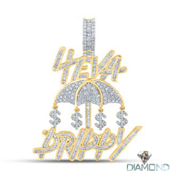 10k Gold 4ever Drippy 2.5 Carat Diamond Pendant Image