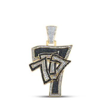 10k Gold 1.58 Carat Diamond Lucky 777 Pendant Image