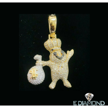 10k Gold 1.00 Carats Money Bag Dough Boy Pendant Image