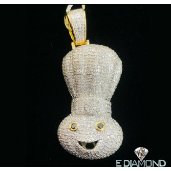 10k Gold, 1.83 Carat Dough Boy Diamond Pendant Image