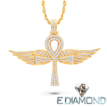 14K VS2 4.50 Crt Diamond 7Th Angel of Life Pendant Image