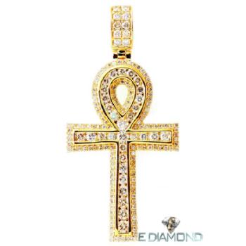 Egyptian Key of Life Natural Diamond Pendant Hrmt Image