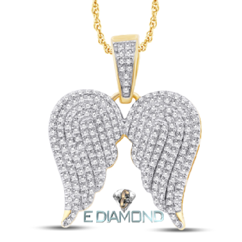 Heavenly Angel Wings Diamond Pendant 10K 0.50 Crts Image