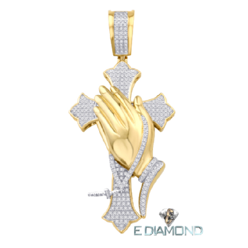 Christ Hands In Prayers Rosary Pendant Image