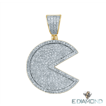 Iced Out Pac-Man Diamond Pendant 10K 0.66 Carats Image