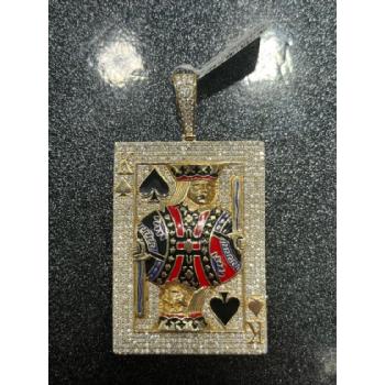 5 Cart King of Spades Natural Diamond Pendant Card Image