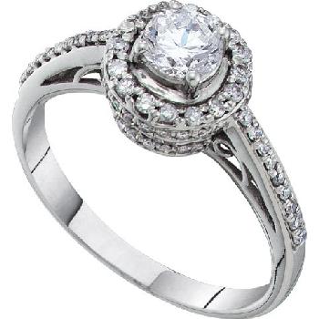 0.76CT DIAMOND RING WITH 0.38CT ROUND CENTER Image