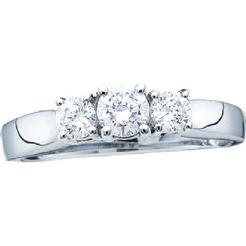 1.50CT ROUND CUT 3 STONE DIAMOND RING Image