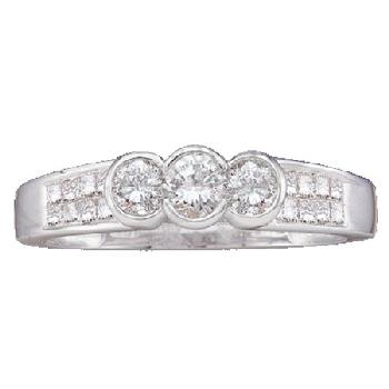 0.75CT DIAMOND RING WITH 3STONE ROUN Image