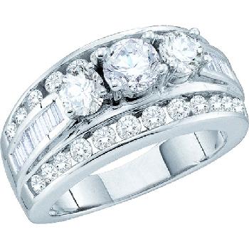 3.00CT DIAMOND 3 STONE BRIDAL RING Image