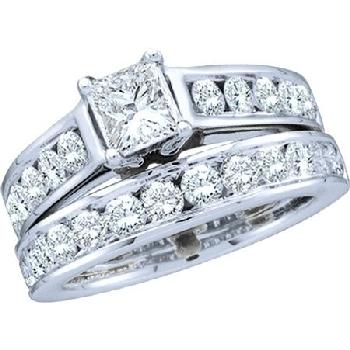 2.00CT DIAMOND LADIES BRIDAl PRINCESS CENTER. Image