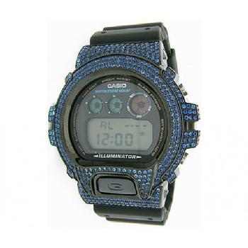 Joe Rodeo G Shock Blue CZ Face Watch Image