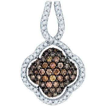 0.53 CT, BROWN, COGNAC, DIAMOND FASHION PENDANT Image