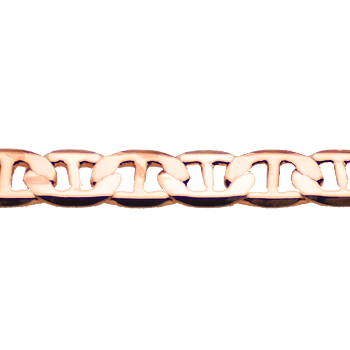 14K Rose Gold Mariner Link Chain Image