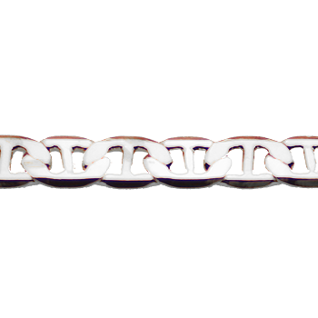 10K White Gold Mariner Link Chain Image