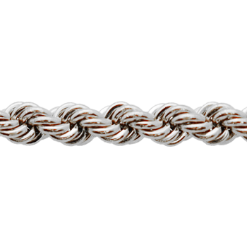 10K White Gold Rope Chain Image
