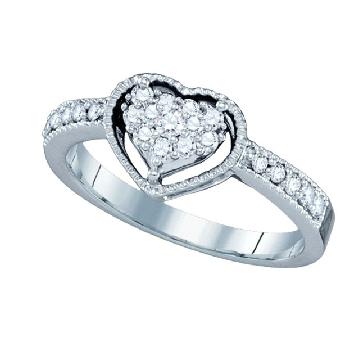 0.32CT DIAMOND HEART RING Image