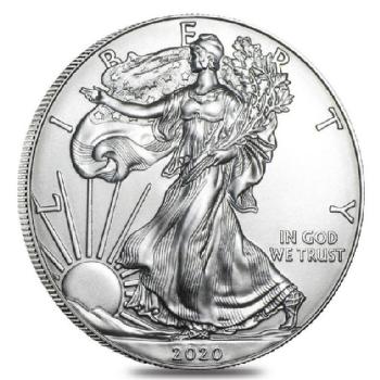 2020 1 oz Silver American Eagle $1 Coin BU Image