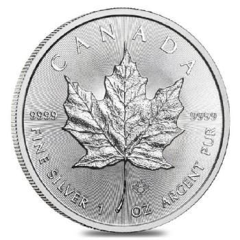 2020 1 oz Canadian Silver Maple Leaf .9999 Fine $5 Image