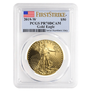 1 oz $50 24k Gold American Eagle PCGS MS 70 Image