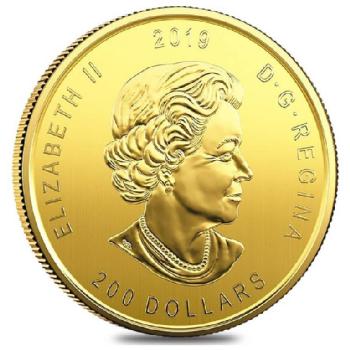 2019 Queen Elizabeth II 1 oz Canada 24k Gold Moose Image