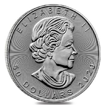 2020 1oz .9995 Platinum Canada Maple Leaf Coin $50 Image