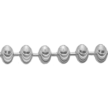 14K White Gold Moon Chain Image