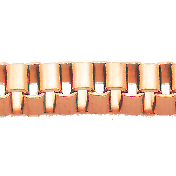 10K Rose Gold Box Chain / Venetian Link Chain Image