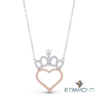10 Karat Princess Heart Diamond Necklace Image