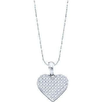 1.00CT PRINCESS DIAMOND HEART LADIES PENDANT Image