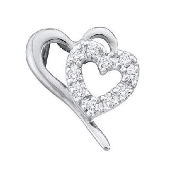 0.11CT ROUND DIAMOND LADIES HEART PENDANT Image