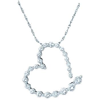 0.25CT ROUND DIAMOND LADIES HEART PENDANT Image