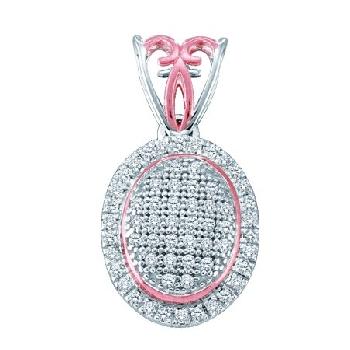 NEW PINK GOLD 0.20CT DIAMOND PENDANT Image