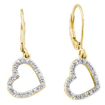 0.06CT DIAMOND LADIES HEART EARRINGS Image