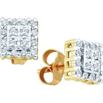 0.25CT DIAMOND LADIES CLUSTER EARRINGS Image