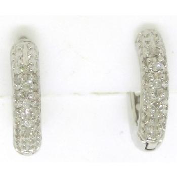 0.12CT ROUND DIAMOND LADIES HOPPS EARRINGS Image