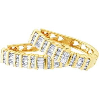 0.50CT ROUND BAGGUETTE DIAMOND LADIES FASHION HOO Image