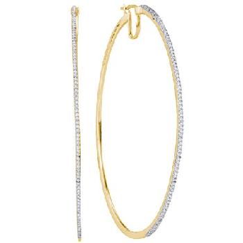 0.50 CT DIAMOND MICRO-PAVE HOOPS Image