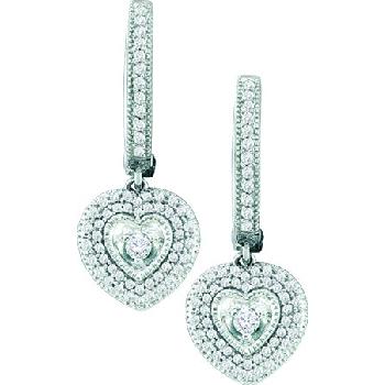 0.76CT LADIES DIAMOND HEART EARRING Image