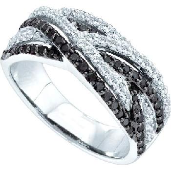 0.88CT ROUND BLACK & WHITE DIAMOND BAND Image