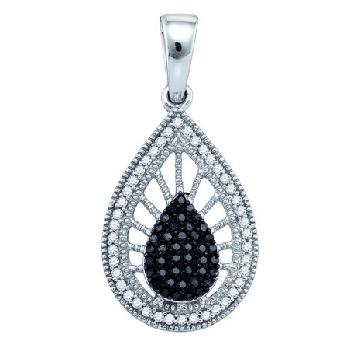 0.35 CT, BLACK DIAMOND, TEAR DROP, PENDANT Image