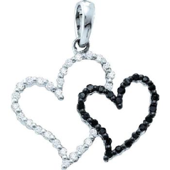 0.17CT, BLACK DIAMOND HEART PENDANT Image